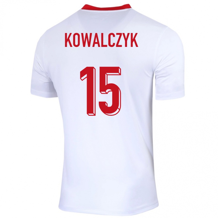 Kids Football Poland Mateusz Kowalczyk #15 White Home Jersey 24-26 T-Shirt Canada