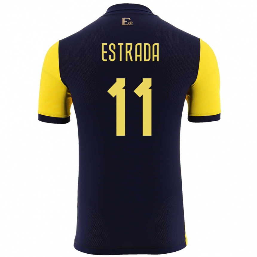 Kids Football Ecuador Michael Estrada #11 Yellow Home Jersey 24-26 T-Shirt Canada