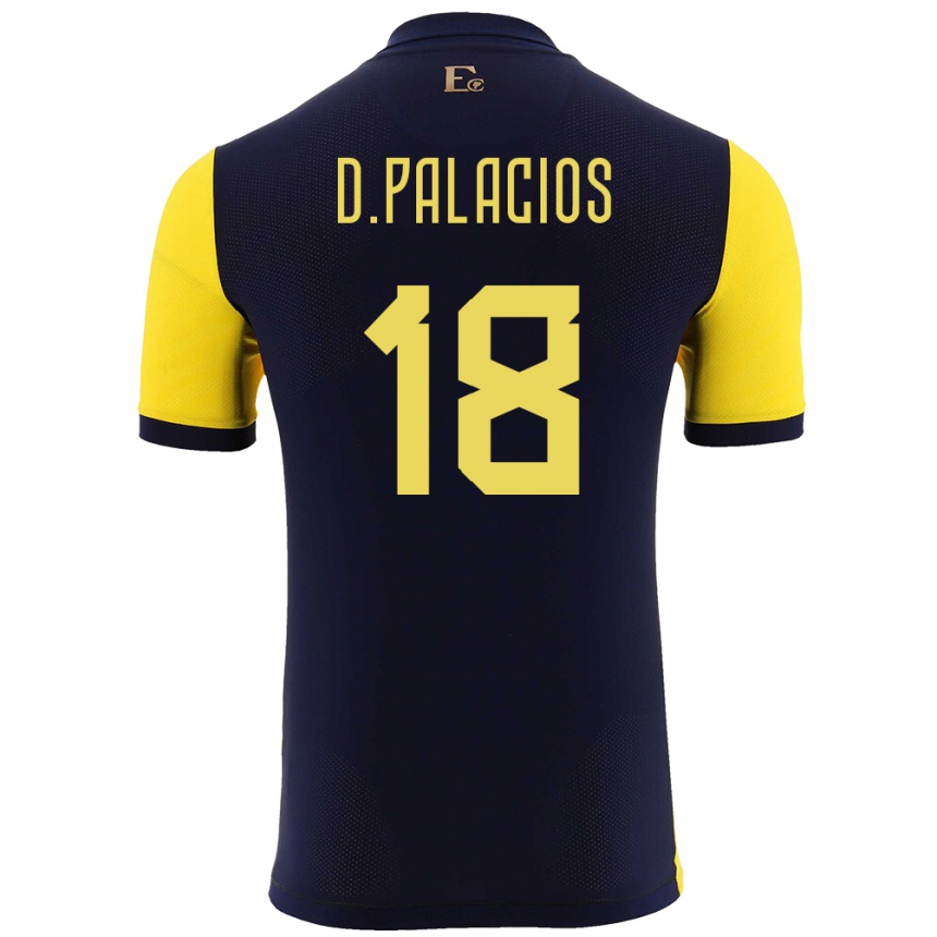 Kids Football Ecuador Diego Palacios #18 Yellow Home Jersey 24-26 T-Shirt Canada