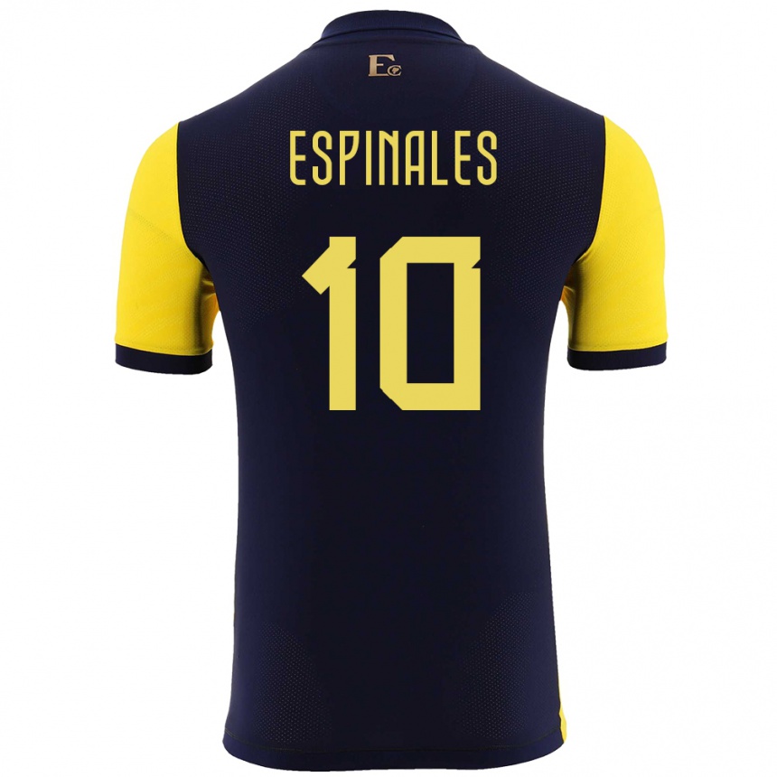 Kids Football Ecuador Joselyn Espinales #10 Yellow Home Jersey 24-26 T-Shirt Canada