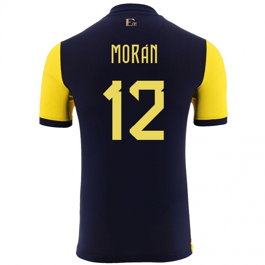 Kids Football Ecuador Andrea Moran #12 Yellow Home Jersey 24-26 T-Shirt Canada