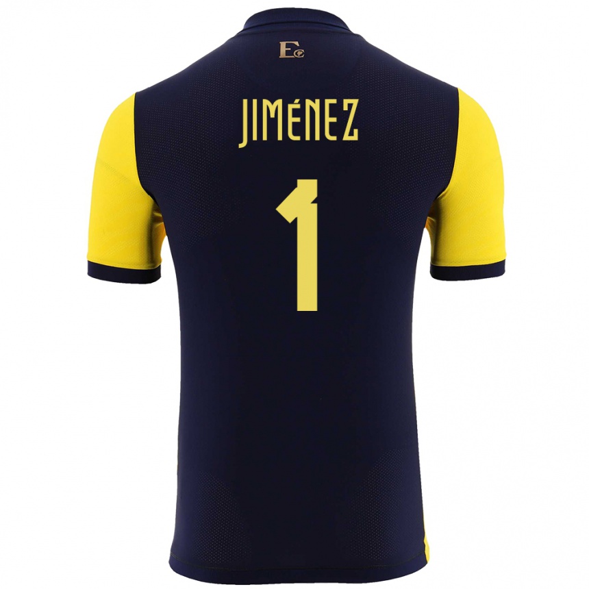 Kids Football Ecuador Tony Jimenez #1 Yellow Home Jersey 24-26 T-Shirt Canada