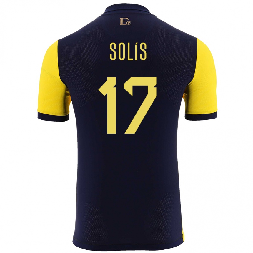 Kids Football Ecuador Mathias Solis #17 Yellow Home Jersey 24-26 T-Shirt Canada