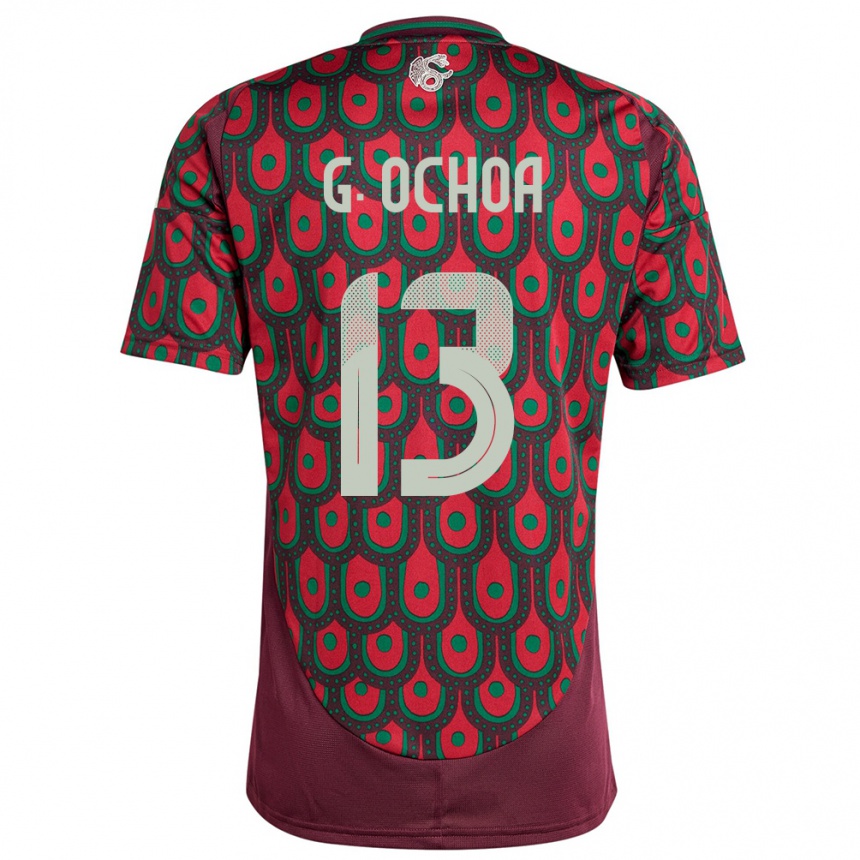 Kids Football Mexico Guillermo Ochoa #13 Maroon Home Jersey 24-26 T-Shirt Canada