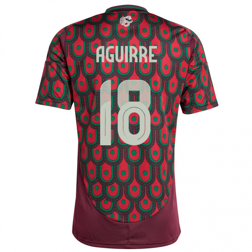 Kids Football Mexico Eduardo Aguirre #18 Maroon Home Jersey 24-26 T-Shirt Canada