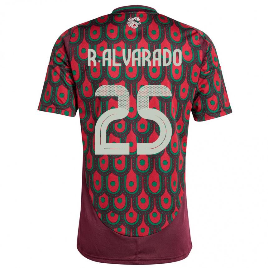 Kids Football Mexico Roberto Alvarado #25 Maroon Home Jersey 24-26 T-Shirt Canada