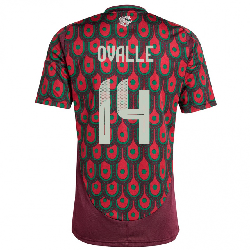 Kids Football Mexico Jacqueline Ovalle #14 Maroon Home Jersey 24-26 T-Shirt Canada