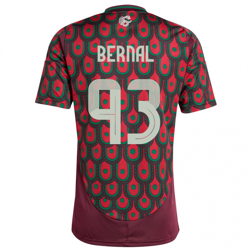 Kids Football Mexico Rebeca Bernal #93 Maroon Home Jersey 24-26 T-Shirt Canada