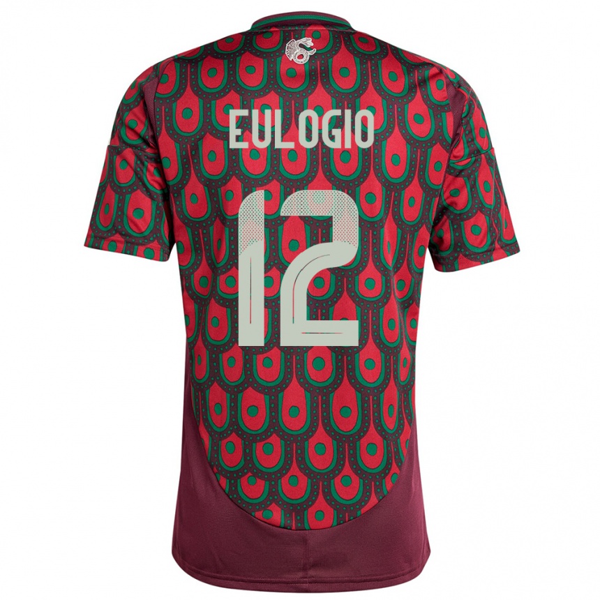 Kids Football Mexico Jose Eulogio #12 Maroon Home Jersey 24-26 T-Shirt Canada