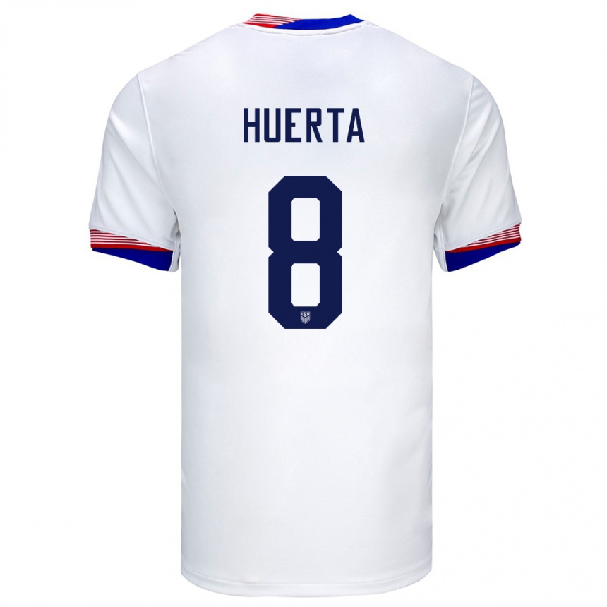 Kids Football United States Sofia Huerta #8 White Home Jersey 24-26 T-Shirt Canada