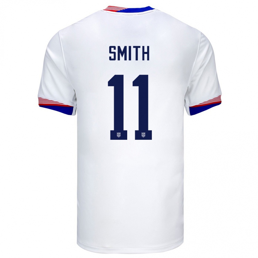 Kids Football United States Sophia Smith #11 White Home Jersey 24-26 T-Shirt Canada