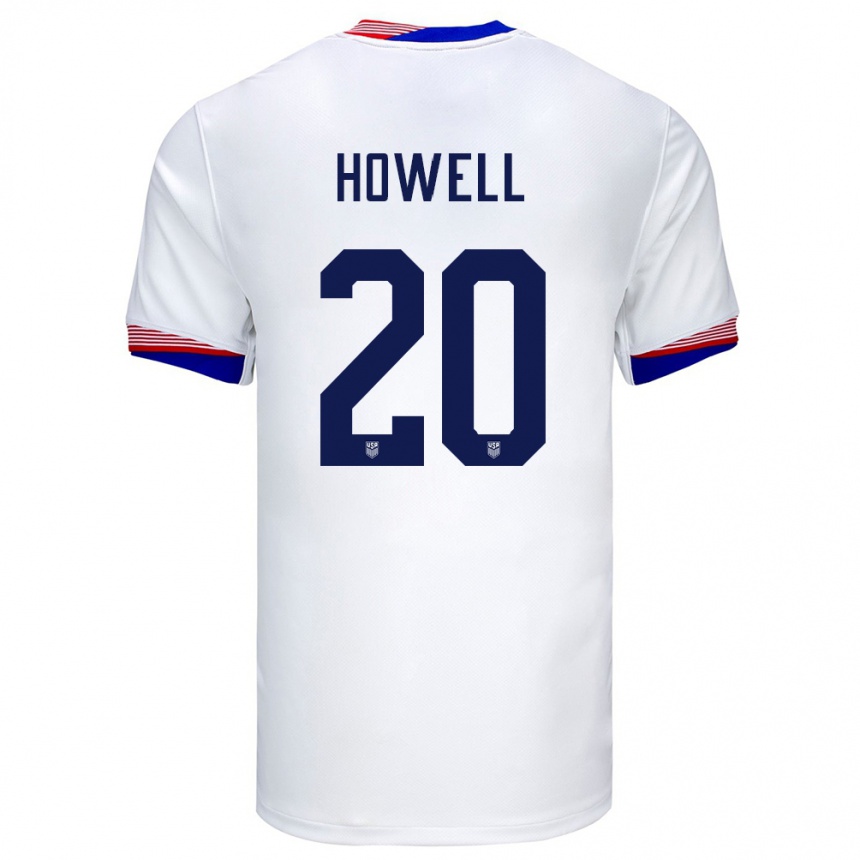 Kids Football United States Jaelin Howell #20 White Home Jersey 24-26 T-Shirt Canada