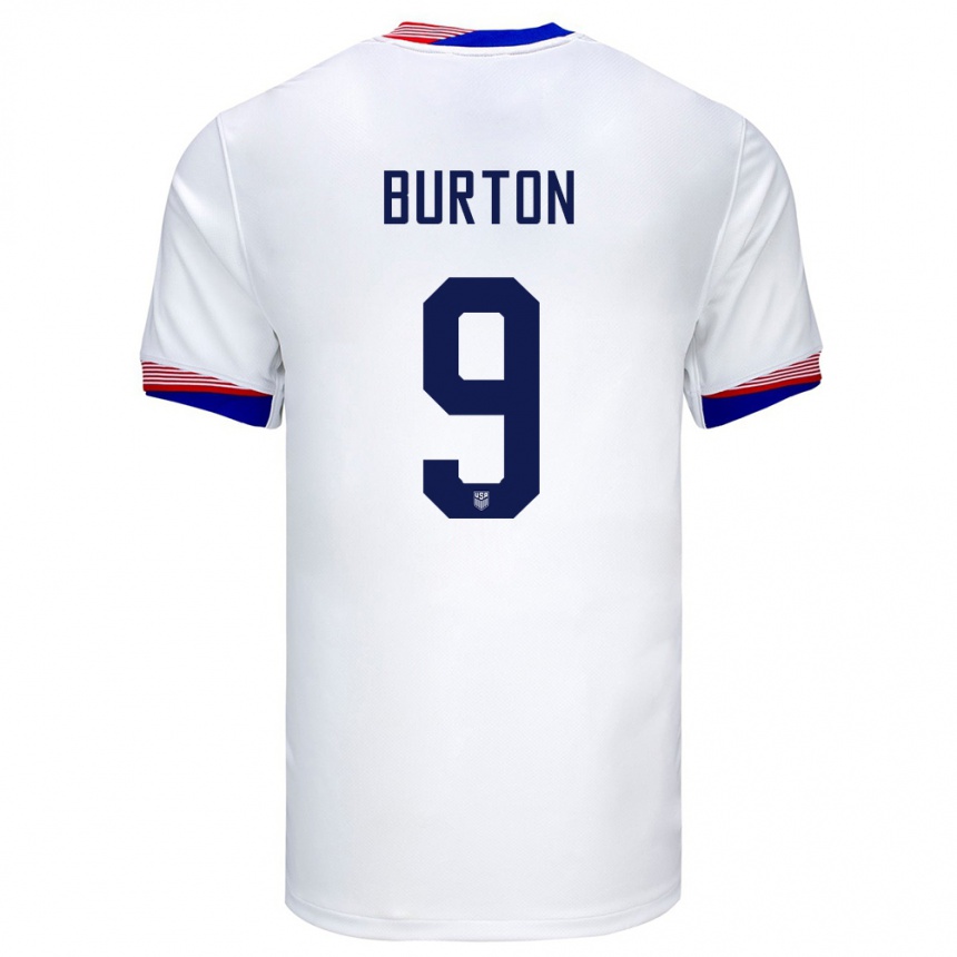 Kids Football United States Micah Burton #9 White Home Jersey 24-26 T-Shirt Canada