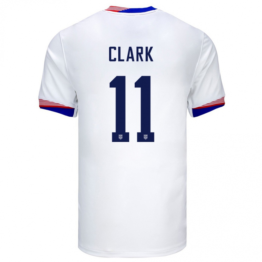 Kids Football United States Caden Clark #11 White Home Jersey 24-26 T-Shirt Canada