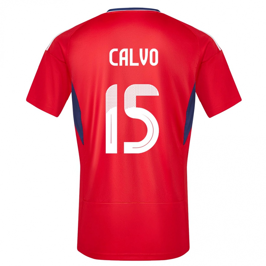 Kids Football Costa Rica Francisco Calvo #15 Red Home Jersey 24-26 T-Shirt Canada