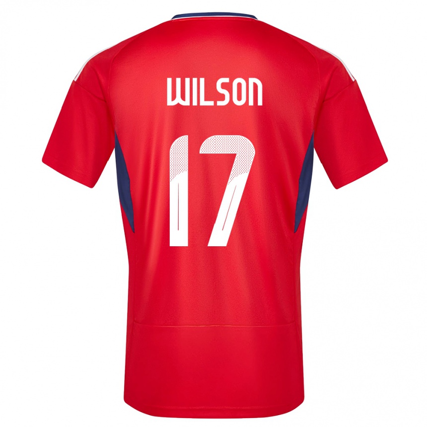 Kids Football Costa Rica Roan Wilson #17 Red Home Jersey 24-26 T-Shirt Canada