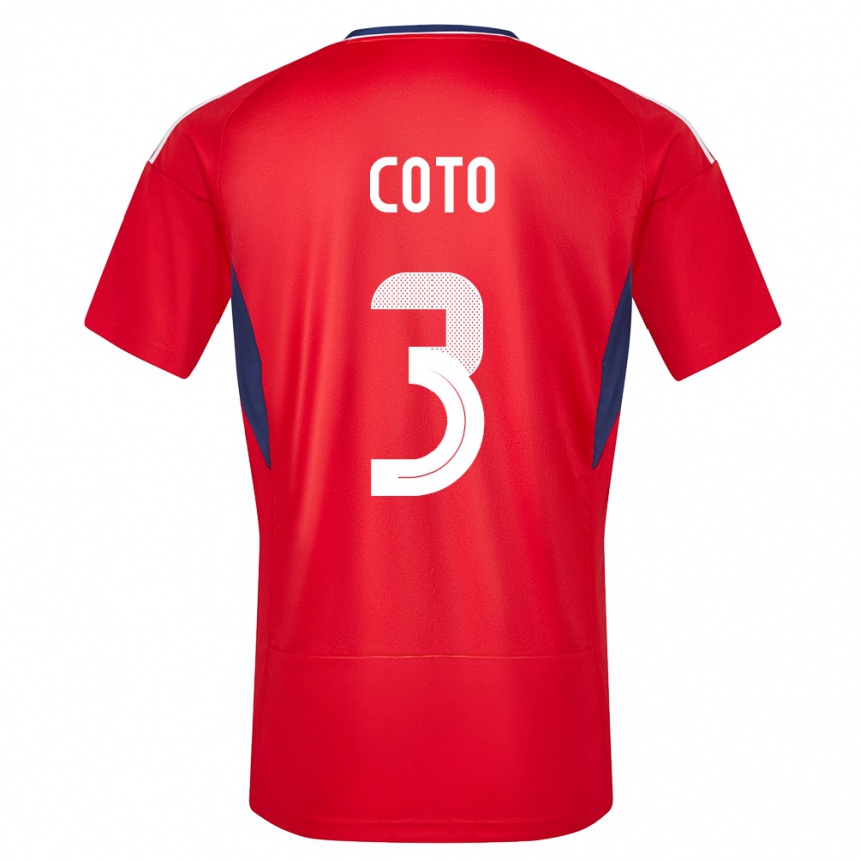 Kids Football Costa Rica Maria Coto #3 Red Home Jersey 24-26 T-Shirt Canada