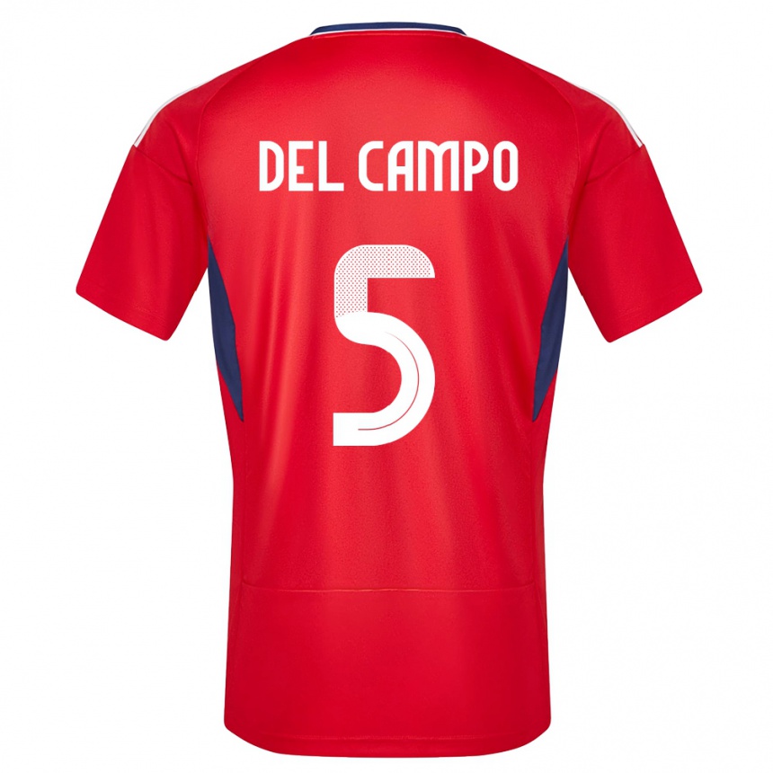 Kids Football Costa Rica Valeria Del Campo #5 Red Home Jersey 24-26 T-Shirt Canada