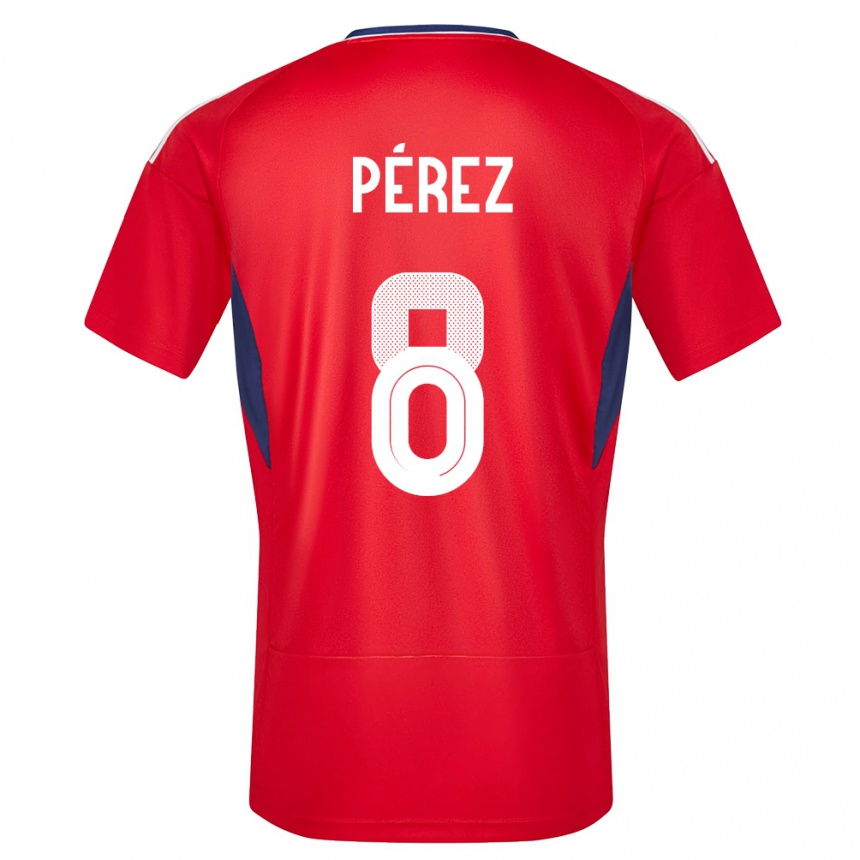 Kids Football Costa Rica Creichel Perez #8 Red Home Jersey 24-26 T-Shirt Canada