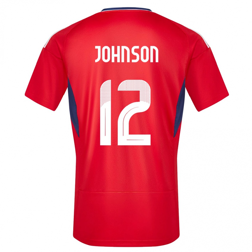 Kids Football Costa Rica Shawn Johnson #12 Red Home Jersey 24-26 T-Shirt Canada