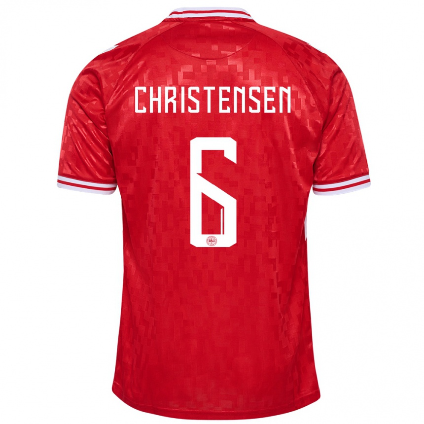 Kids Football Denmark Andreas Christensen #6 Red Home Jersey 24-26 T-Shirt Canada