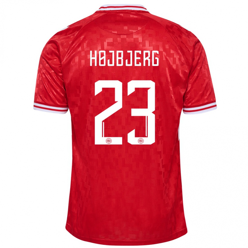 Kids Football Denmark Pierre Emile Hojbjerg #23 Red Home Jersey 24-26 T-Shirt Canada