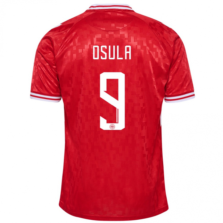 Kids Football Denmark William Osula #9 Red Home Jersey 24-26 T-Shirt Canada