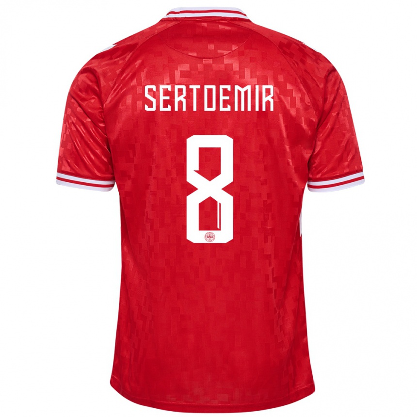 Kids Football Denmark Zidan Sertdemir #8 Red Home Jersey 24-26 T-Shirt Canada