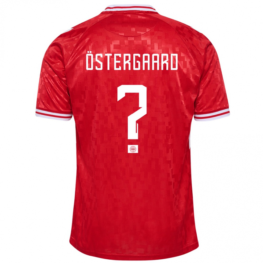 Kids Football Denmark Christian Östergaard #0 Red Home Jersey 24-26 T-Shirt Canada