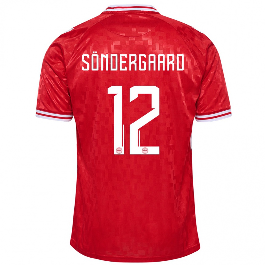 Kids Football Denmark Philip Söndergaard #12 Red Home Jersey 24-26 T-Shirt Canada