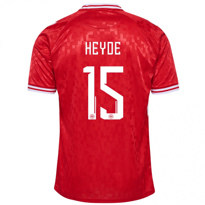 Kids Football Denmark Malte Heyde #15 Red Home Jersey 24-26 T-Shirt Canada