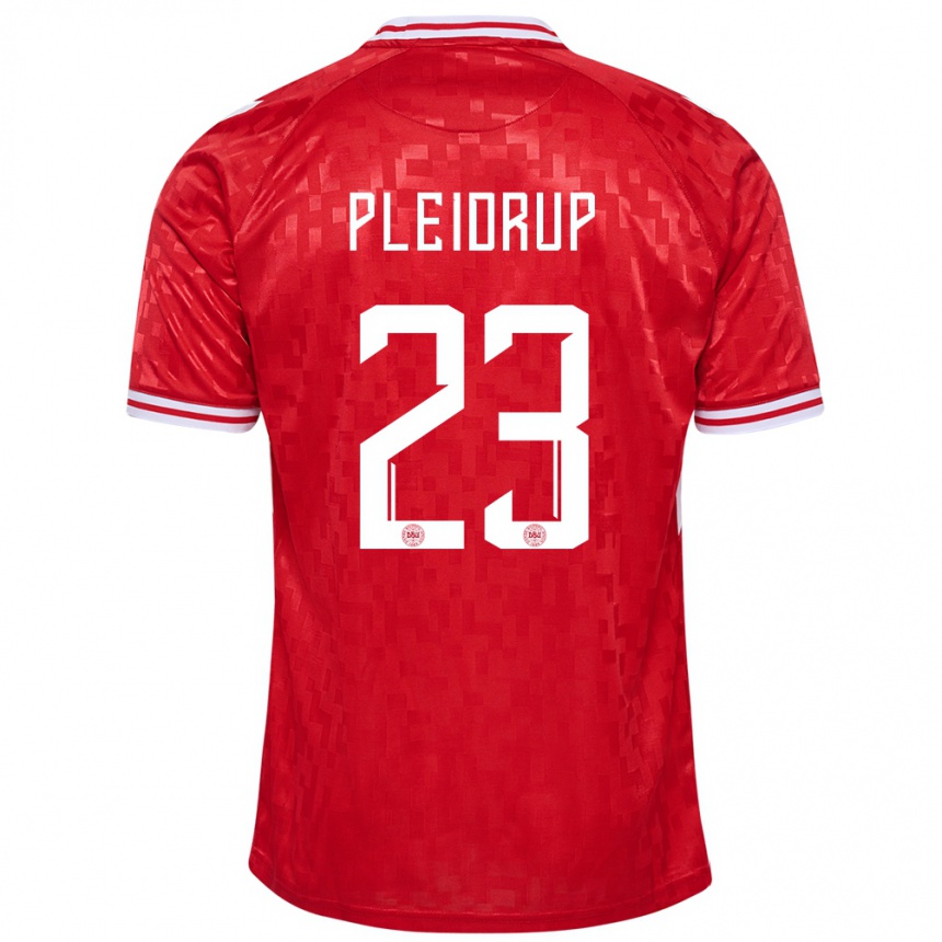 Kids Football Denmark Caroline Pleidrup #23 Red Home Jersey 24-26 T-Shirt Canada