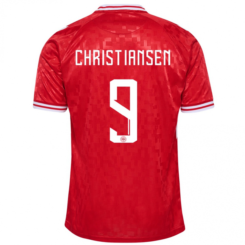 Kids Football Denmark Nanna Christiansen #9 Red Home Jersey 24-26 T-Shirt Canada