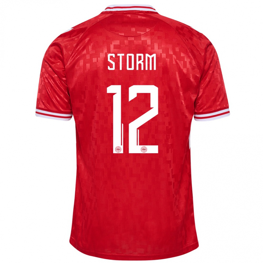 Kids Football Denmark Tobias Storm #12 Red Home Jersey 24-26 T-Shirt Canada