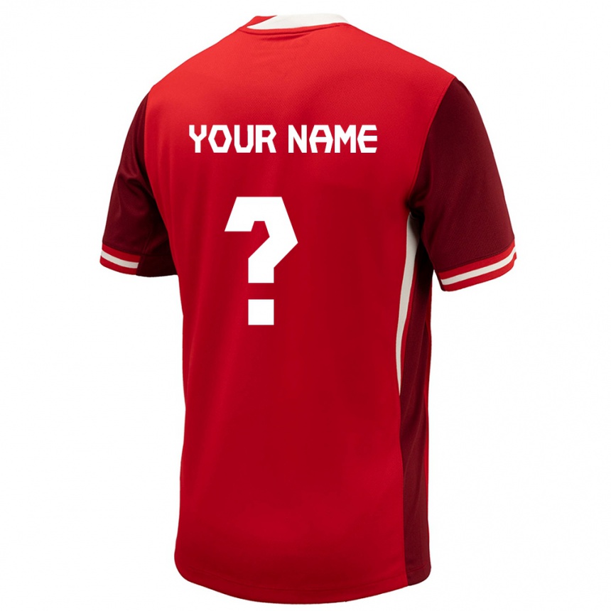 Kids Football Canada Your Name #0 Red Home Jersey 24-26 T-Shirt Canada