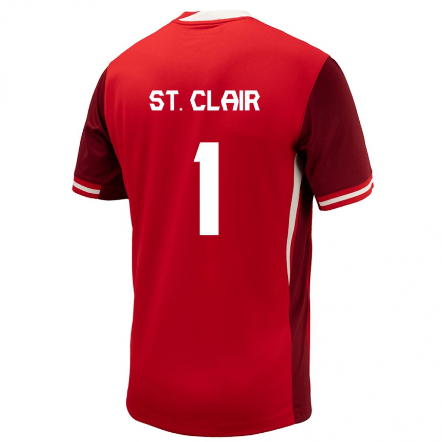 Kids Football Canada Dayne St Clair #1 Red Home Jersey 24-26 T-Shirt Canada