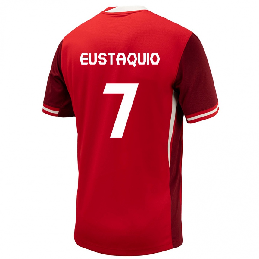 Kids Football Canada Stephen Eustaquio #7 Red Home Jersey 24-26 T-Shirt Canada