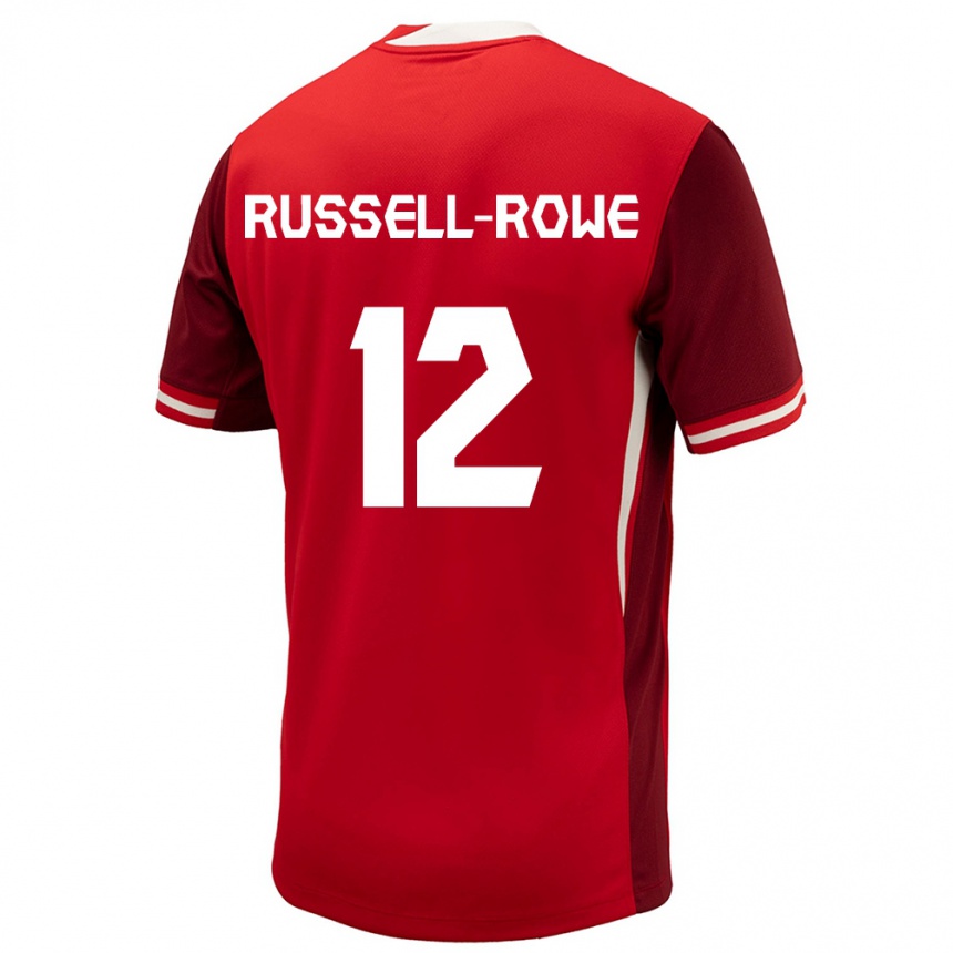 Kids Football Canada Jacen Russell-Rowe #12 Red Home Jersey 24-26 T-Shirt Canada