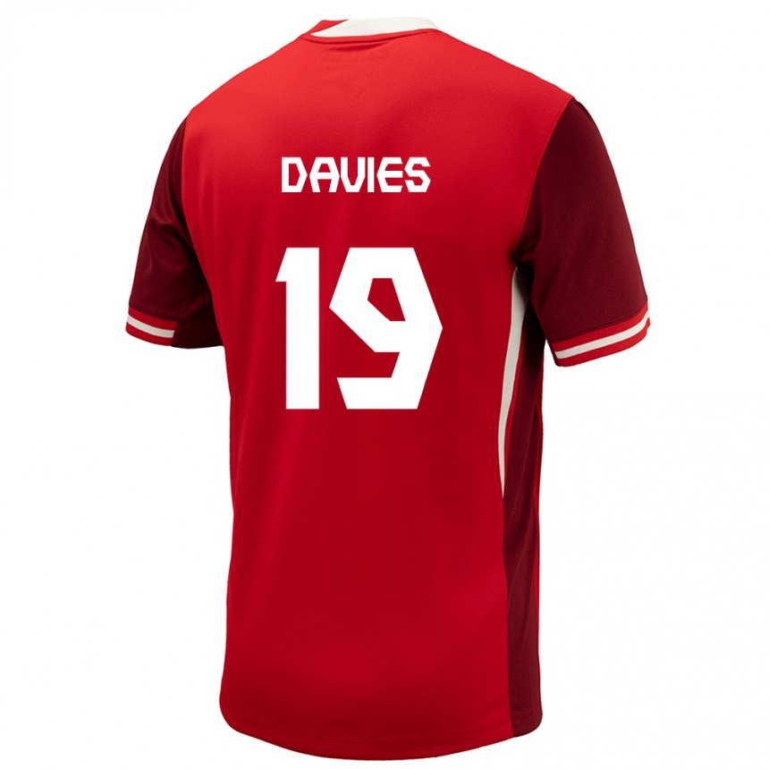 Kids Football Canada Alphonso Davies #19 Red Home Jersey 24-26 T-Shirt Canada