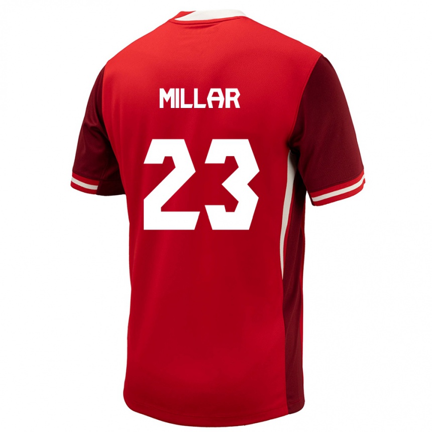 Kids Football Canada Liam Millar #23 Red Home Jersey 24-26 T-Shirt Canada