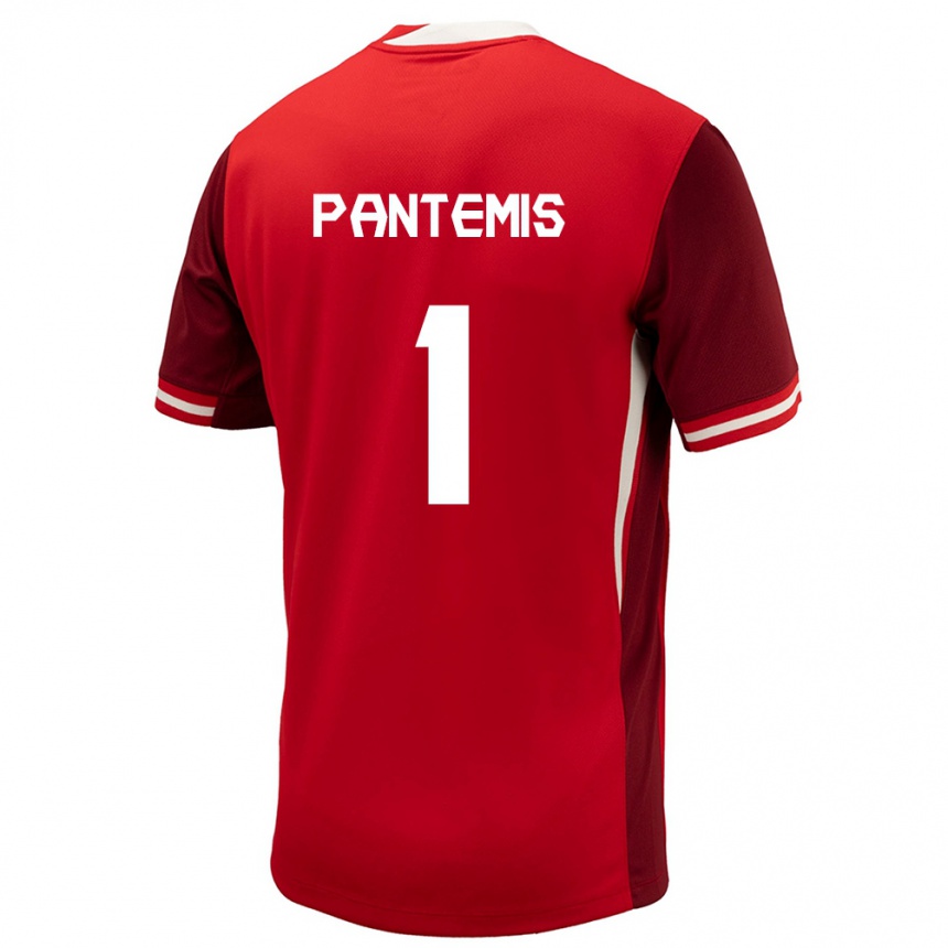 Kids Football Canada James Pantemis #1 Red Home Jersey 24-26 T-Shirt Canada