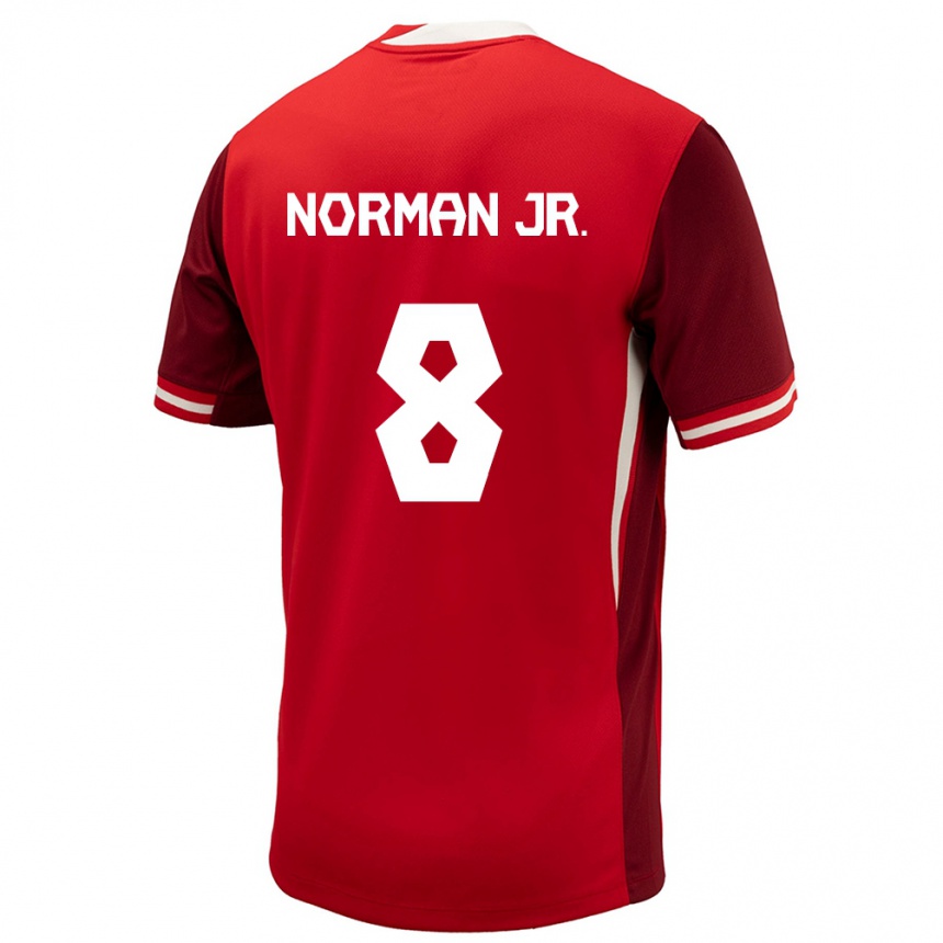 Kids Football Canada David Norman Jr. #8 Red Home Jersey 24-26 T-Shirt Canada