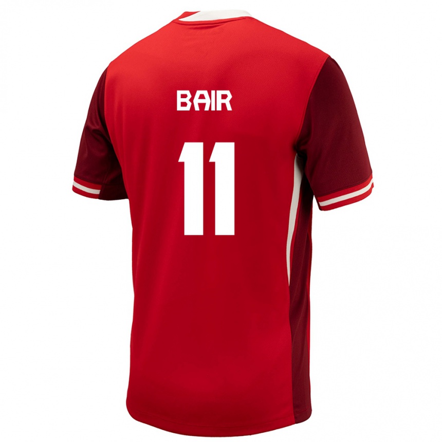 Kids Football Canada Theo Bair #11 Red Home Jersey 24-26 T-Shirt Canada