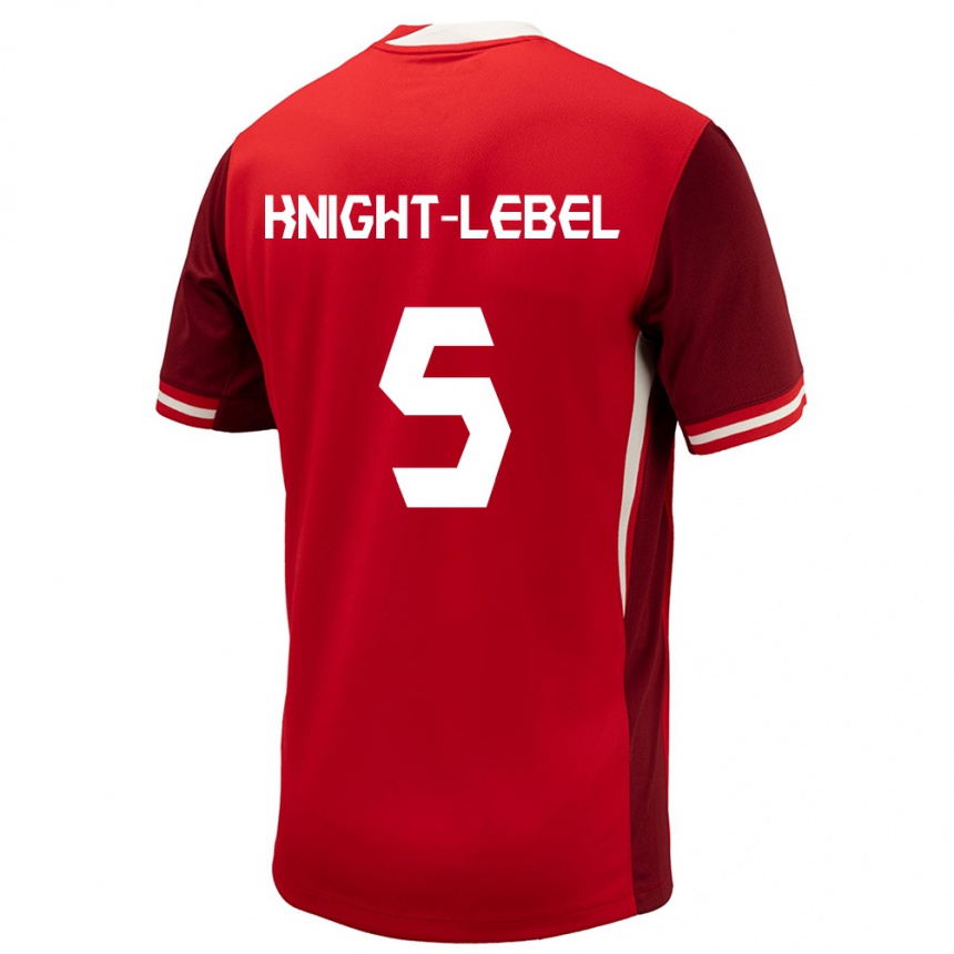 Kids Football Canada Jamie Knight Lebel #5 Red Home Jersey 24-26 T-Shirt Canada