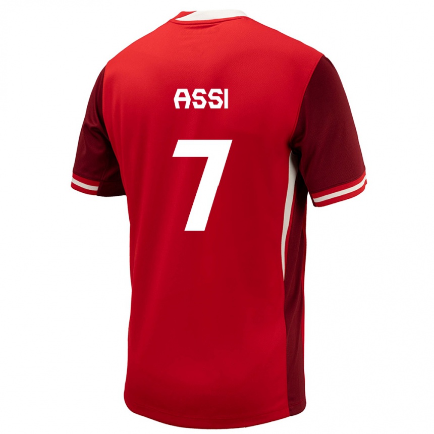 Kids Football Canada Jean Aniel Assi #7 Red Home Jersey 24-26 T-Shirt Canada