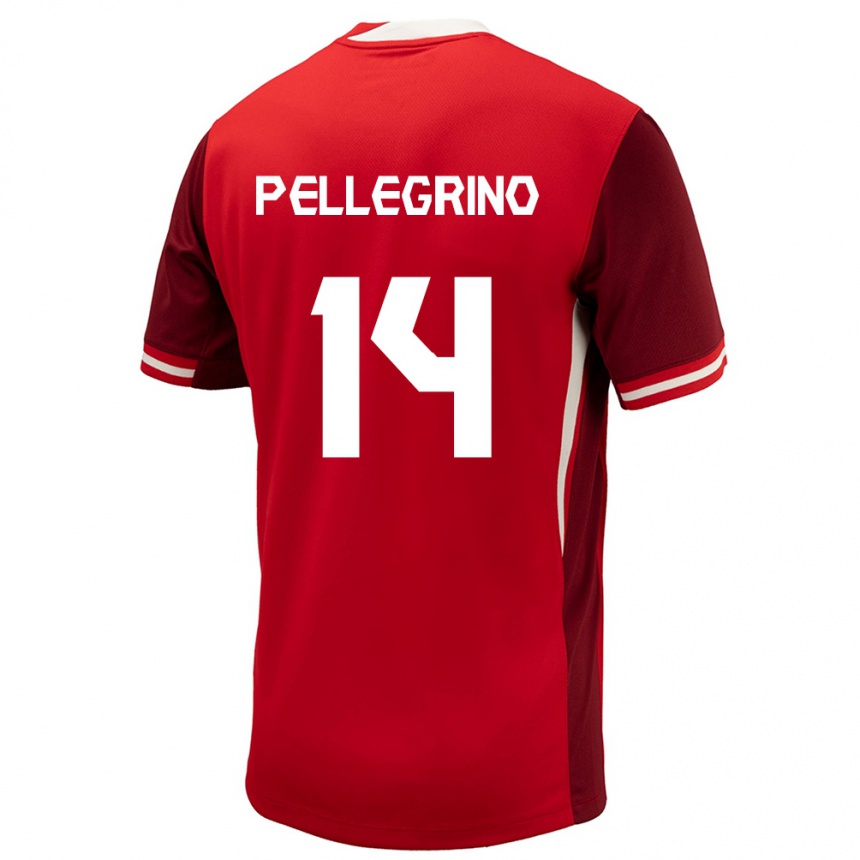 Kids Football Canada Gabriel Pellegrino #14 Red Home Jersey 24-26 T-Shirt Canada