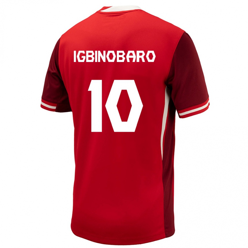 Kids Football Canada Philip Igbinobaro #10 Red Home Jersey 24-26 T-Shirt Canada