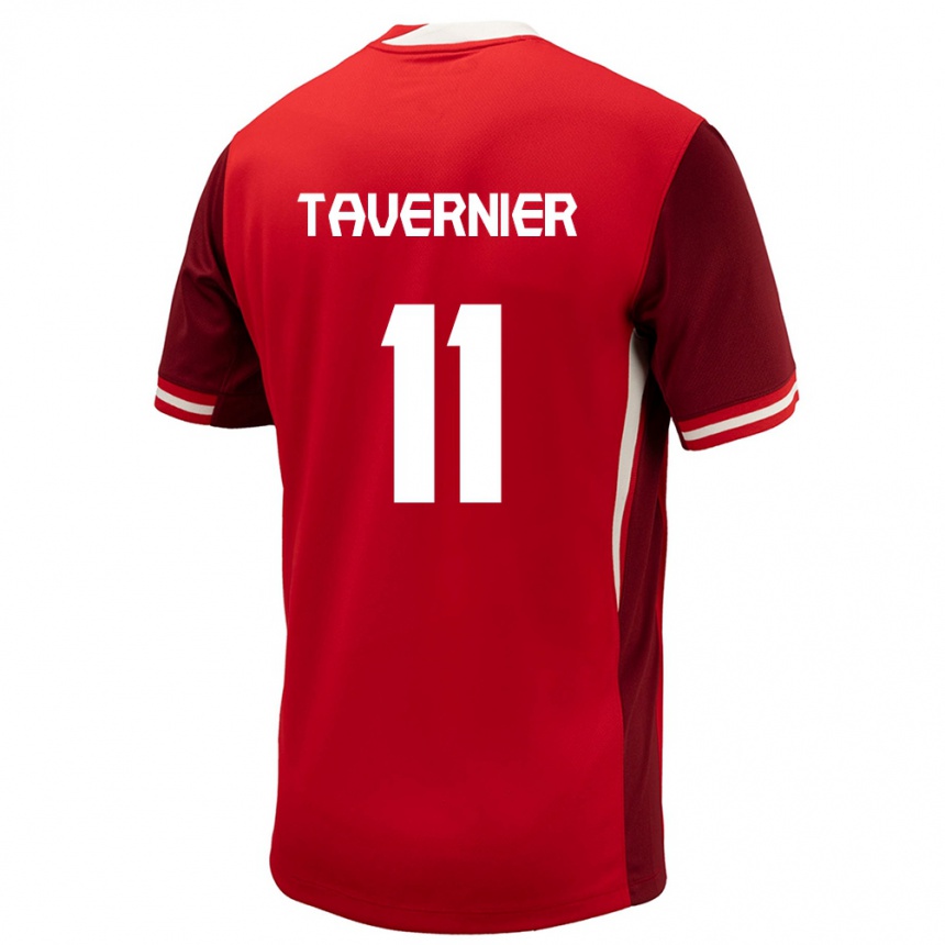 Kids Football Canada Kevaughn Tavernier #11 Red Home Jersey 24-26 T-Shirt Canada