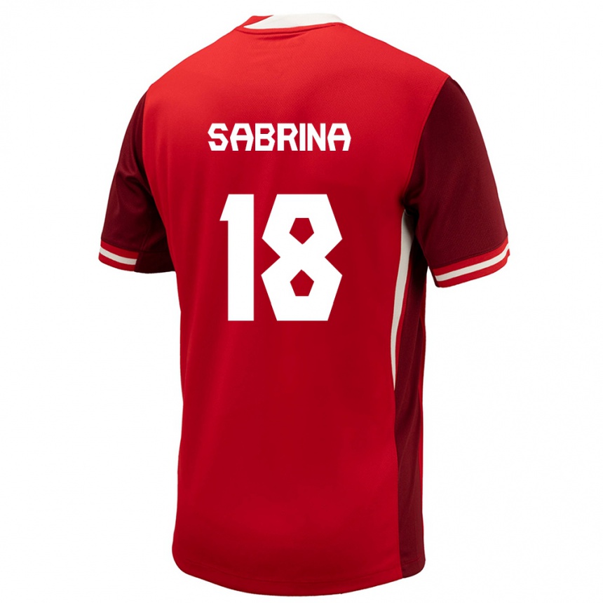 Kids Football Canada Sabrina D Angelo #18 Red Home Jersey 24-26 T-Shirt Canada