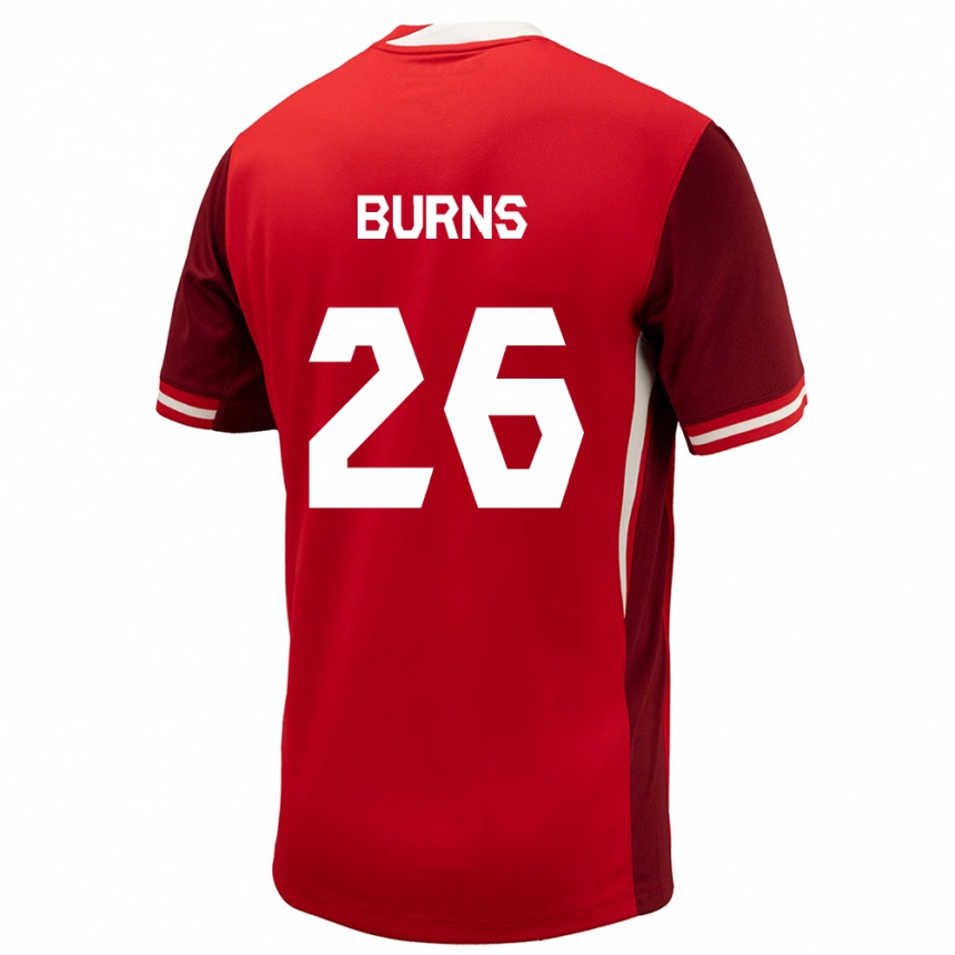 Kids Football Canada Zoe Burns #26 Red Home Jersey 24-26 T-Shirt Canada